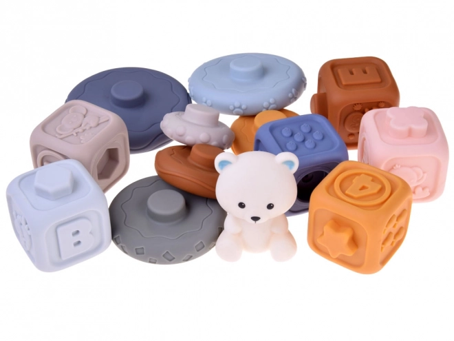 Blocs sensoriels pyramidaux puzzle melon avec ours ZA4819