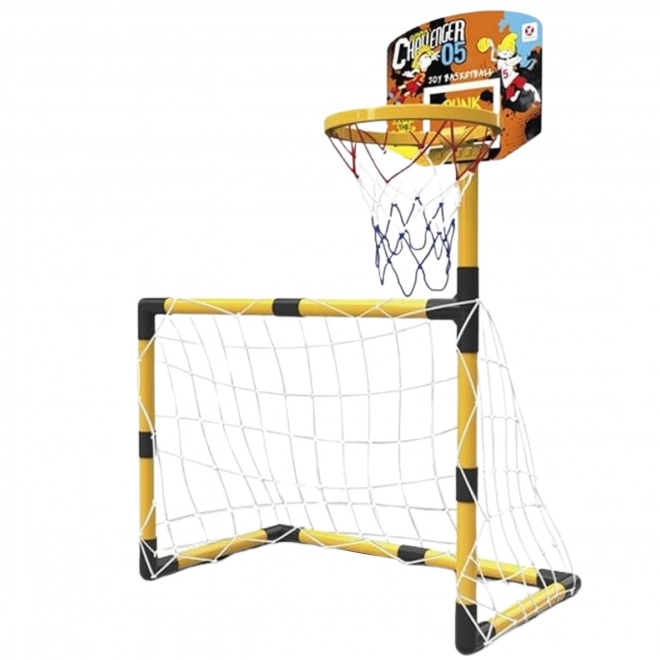 Woopie ensemble sportif 2-en-1 panier de basket et but de football