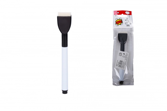 Marqueur pour tableau blanc avec mini-effaceur - noir