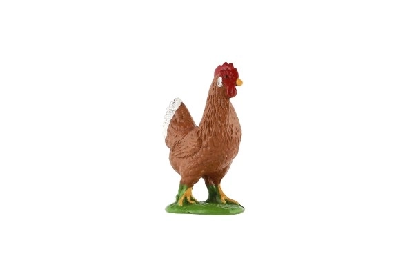 Poule domestique en plastique zooted 4cm en sachet