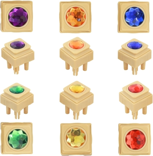 Masterkidz blocs diamants colorés en acrylique pour tableau STEM, 72 pièces