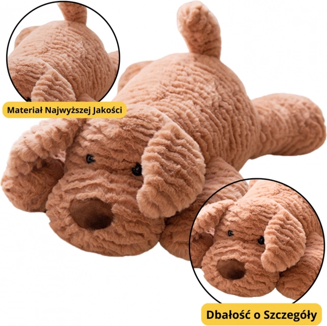Chien en peluche beige 30 cm
