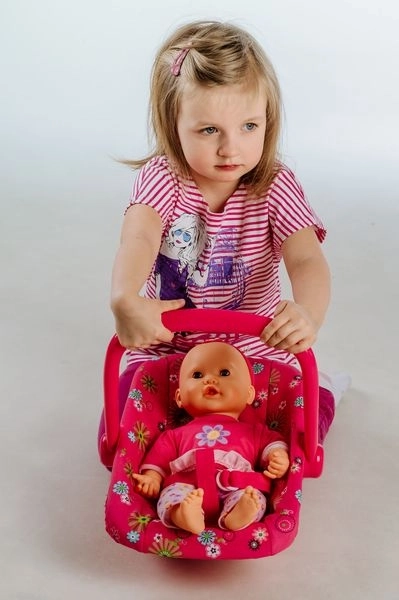 Porte-bébé pour poupées avec housse en tissu
