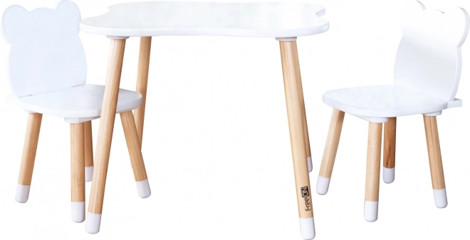 FreeOn Table en bois avec chaises Ours