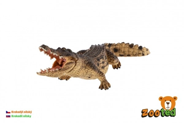 Crocodile du Nil en plastique zooté 18cm en sac