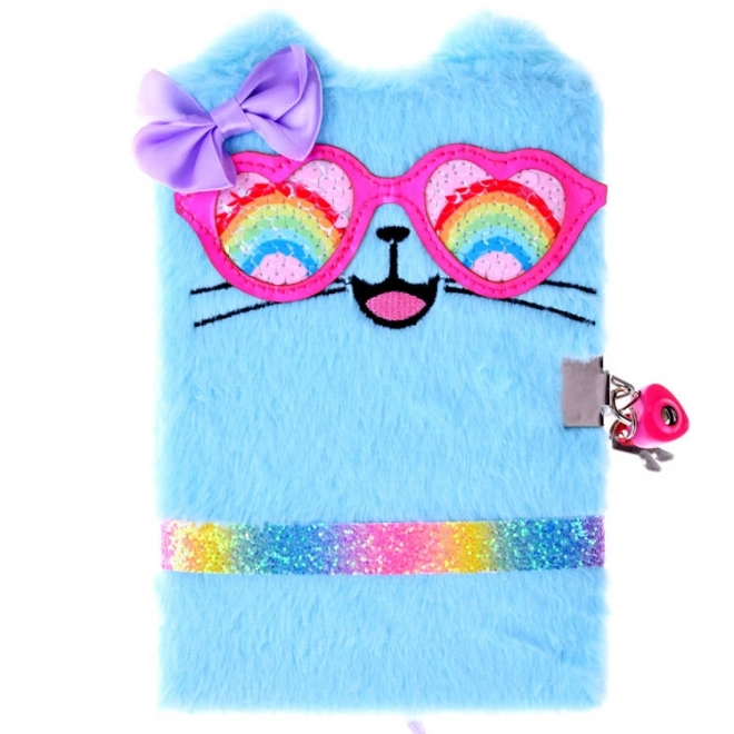 Journal Secret avec Clé Chat Bleu
