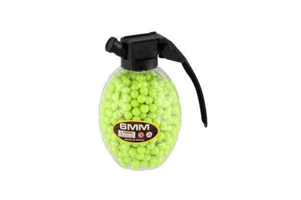 Billes pour pistolet 800pcs 6mm gomme 10cm en grenade 3 couleurs