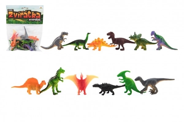Mini dinosaures – figurines en plastique 6-7 cm, 12 pcs