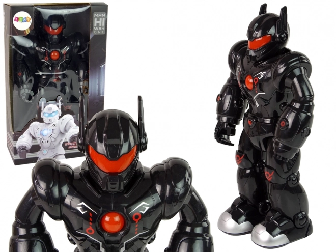 Robot interactif marche Son Lumières noir