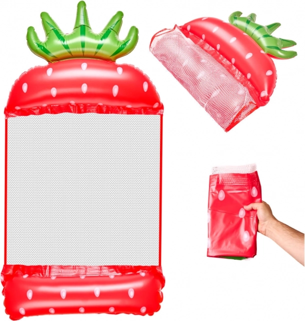 Hamac gonflable en forme de fraise pour l'eau