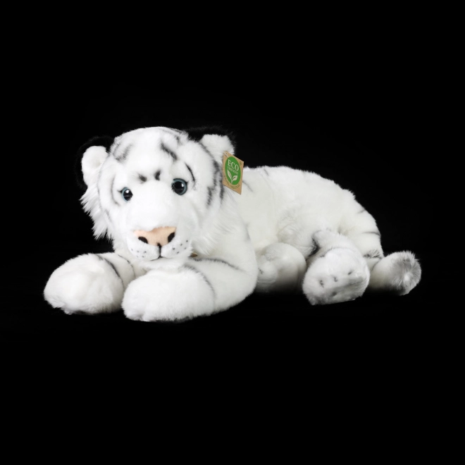 Tigre en peluche blanc couché 36 cm ECO-FRIENDLY