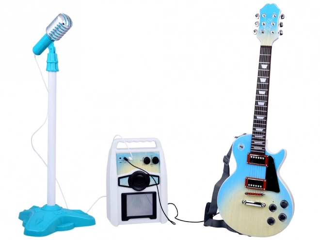 Guitare électrique avec microphone et amplificateur pour enfants Karaoké