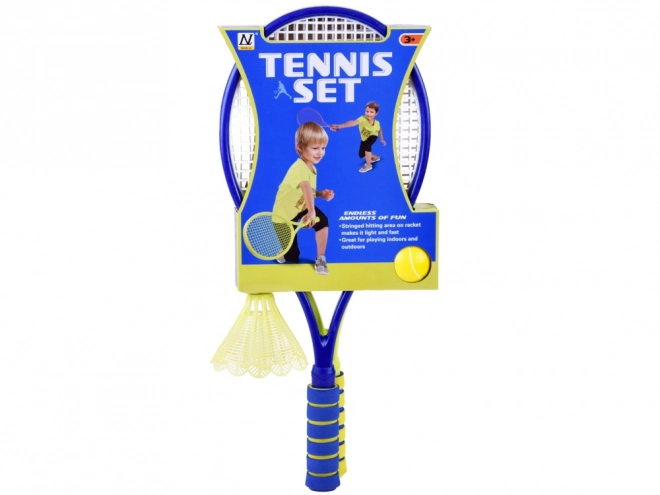 Set de badminton et de tennis avec balles en mousse et volants