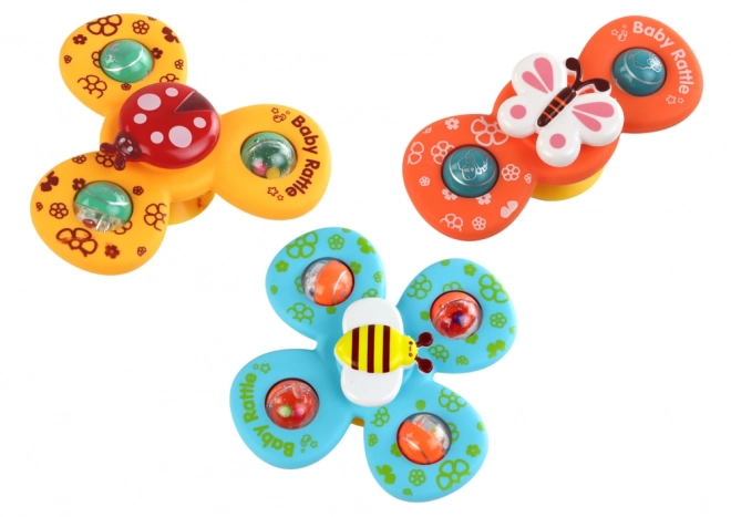 Jouet sensoriel Spinners Coccinelle Abeille Papillon Sucettes