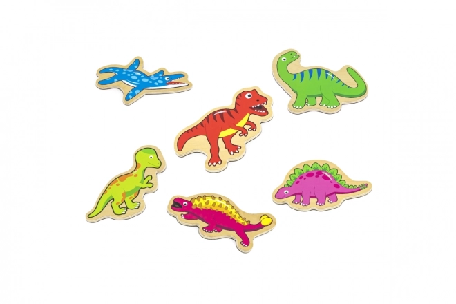 Magnets en bois 20 pcs - dinosaures
