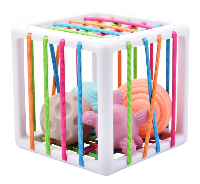 Cube sensoriel élastique pour enfants Woopie - Formes folles