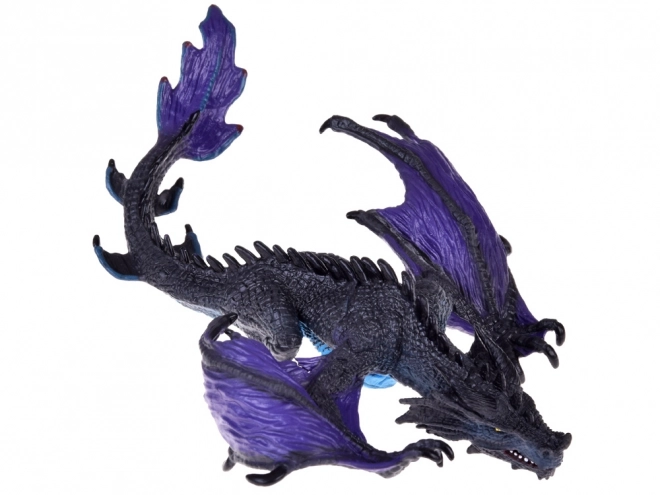 Figurine majestueuse dragon violet avec mâchoire mobile