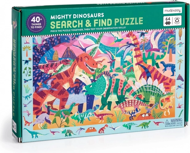 Puzzle Dinosaures Majestueux 64 pièces