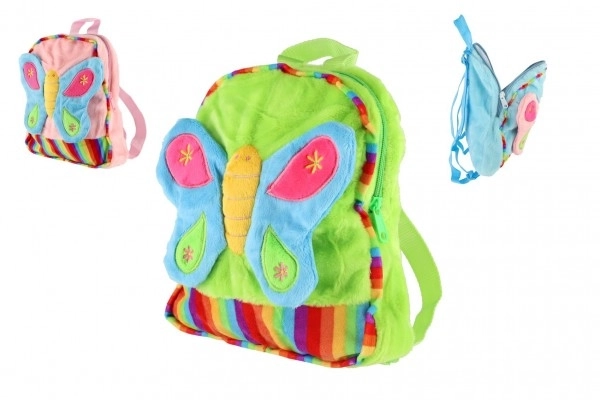 Sac à dos en peluche Papillon pour filles