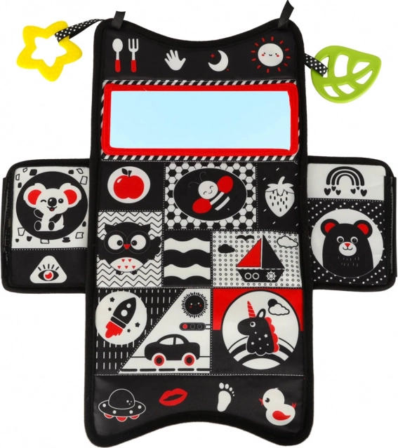 Jouet sensoriel Montessori avec mouchoirs et tapis 2en1