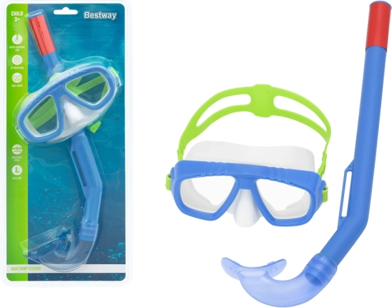 Masque et tuba de plongée pour enfants Bestway bleu