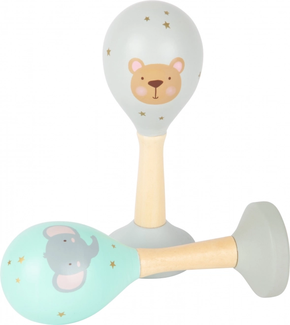 small foot Boules de rumba en bois ensemble Pastel, 2 pcs