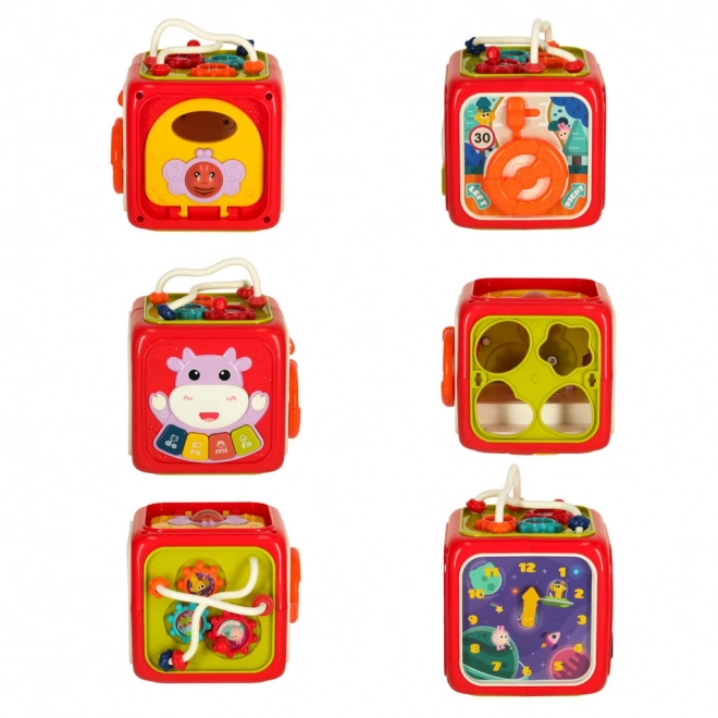Cube éducatif interactif 6 en 1 Bibi-inn rose