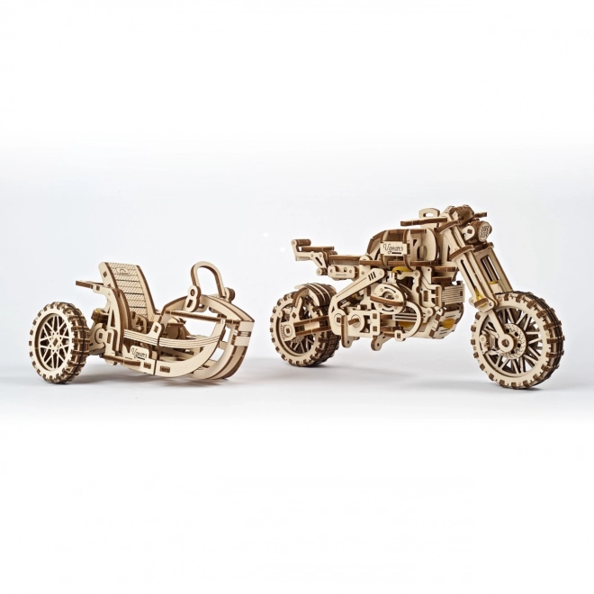 Ugears puzzle 3D Moto avec side-car 380 pièces