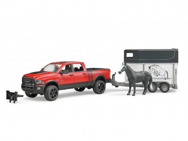 Bruder voiture tout-terrain avec remorque pour chevaux