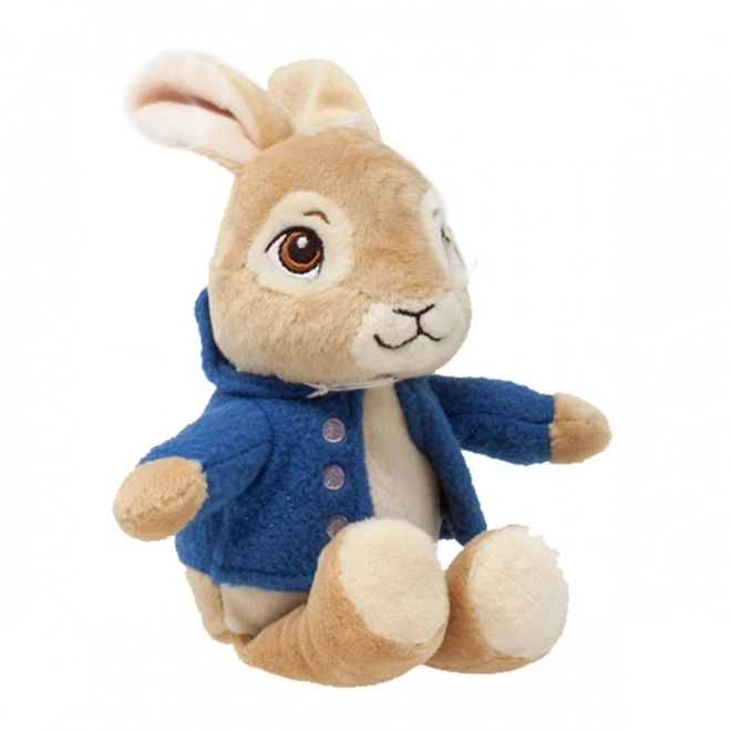 Lapin en peluche arc-en-ciel Pierre avec veste bleue