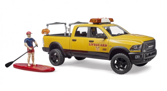 Bruder Dodge RAM patrouille côtière avec sauveteur et accessoires