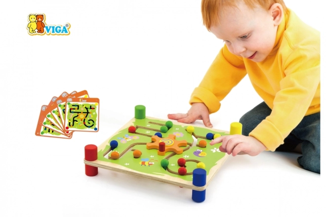 Viga Trop et Suivez Jeu Didactique en Bois Montessori