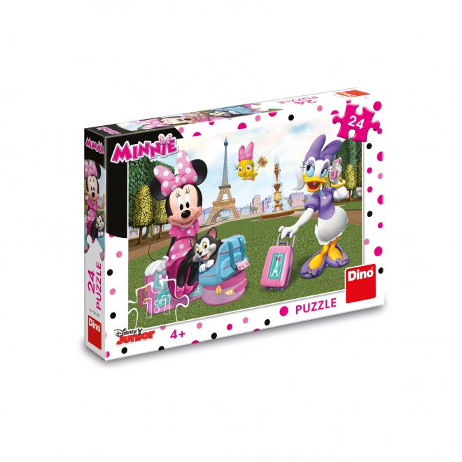 Puzzle Minnie et Daisy à Paris 24 pièces