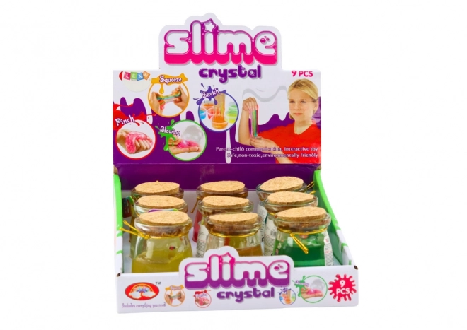Slime coloré en bocal 150 g - 9 couleurs