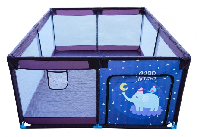 Parc pour enfants Mou Rectangulaire Éléphant Nocturne