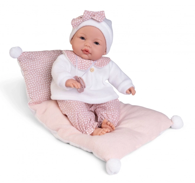 Antonio Juan 14363 BIMBA - poupée bébé qui clignote avec des sons et un corps doux en tissu - 37 cm