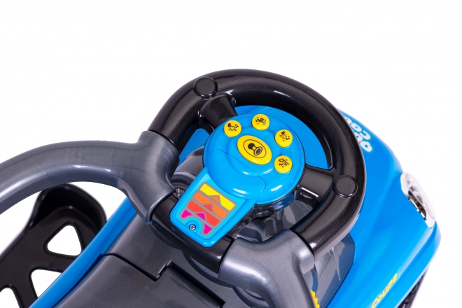 Trois-en-un pour enfants avec volant et sons - bleu