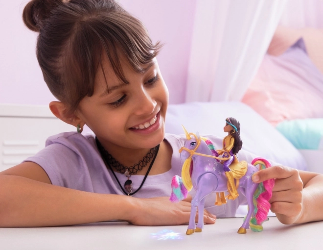 Sophia et Wildstar de l'Académie des Licornes avec lumière magique
