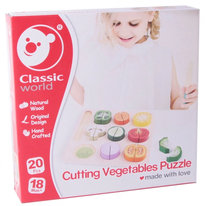 Ensemble en bois pour couper les légumes Classic World