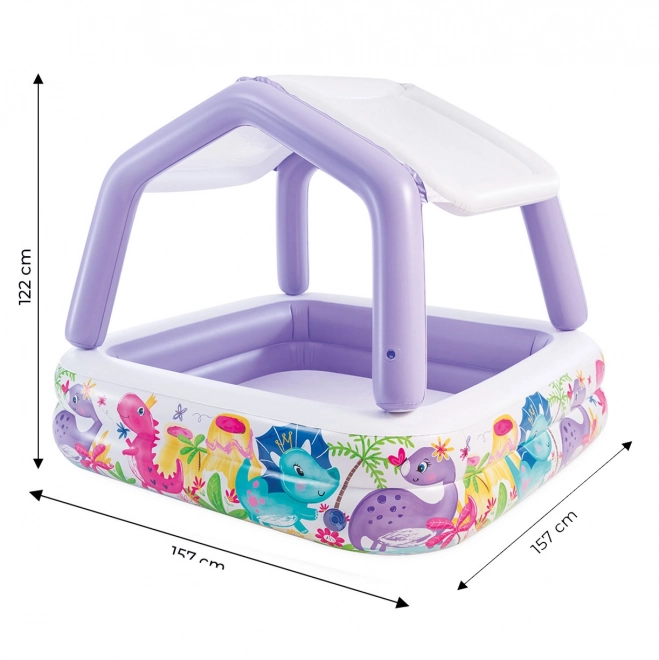 Piscine gonflable avec auvent pour enfants INTEX Dino