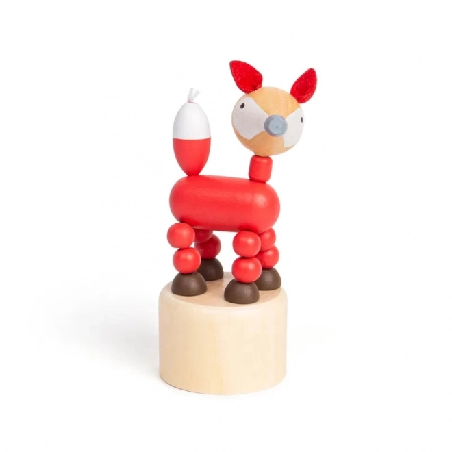 Safari Fox Animal en Bois à Presser de Bigjigs Toys