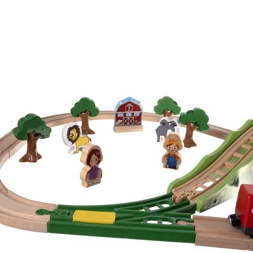 Circuit de train en bois Kruzzel 22495