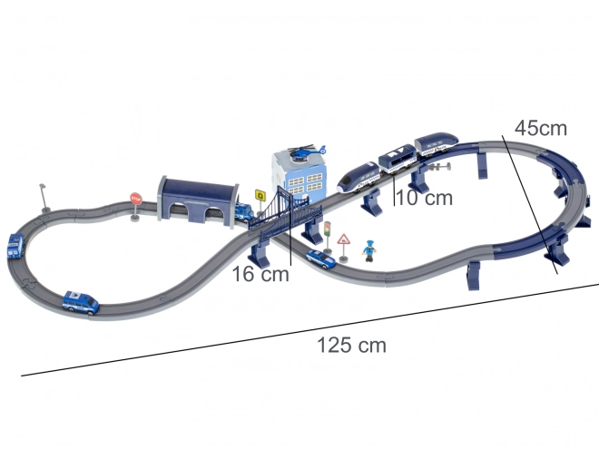 Circuit de train pour enfants - police