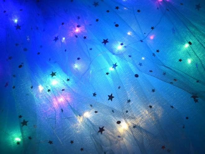 Costume de fée bleue lumineuse pour petite avec ailes de papillon