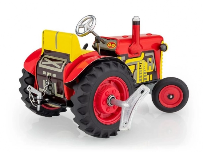 Tracteur Zetor rouge à clé métal 14cm 1:25 en boîte Kovap