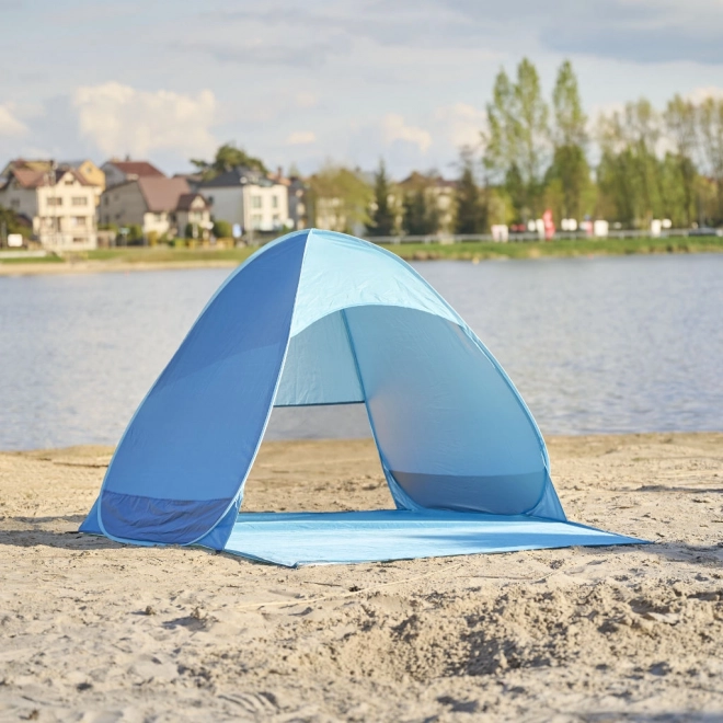 Tente de plage auto-déployante bleue