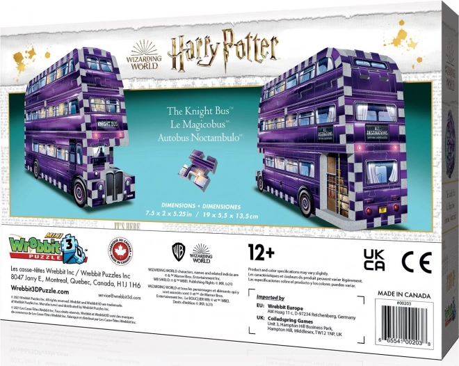 Wrebbit puzzle 3D : Le Bus magique de Harry Potter