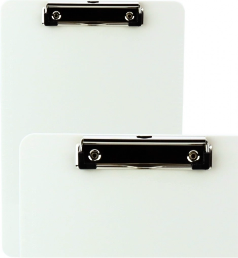 Presse-papiers blanc avec règle A4