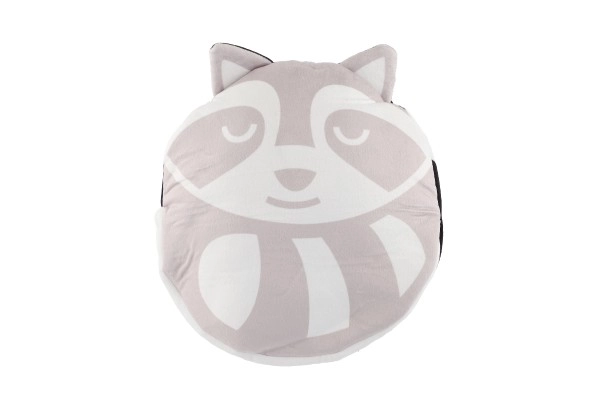 Coussin en peluche 35x30cm noir et blanc en sac 0+