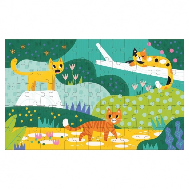 Puzzle lenticulaire petits et grands chats